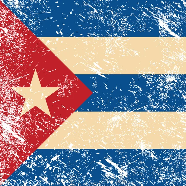 Cuba drapeau rétro — Image vectorielle