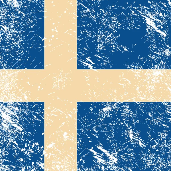 瑞典复古国旗 — 图库矢量图片