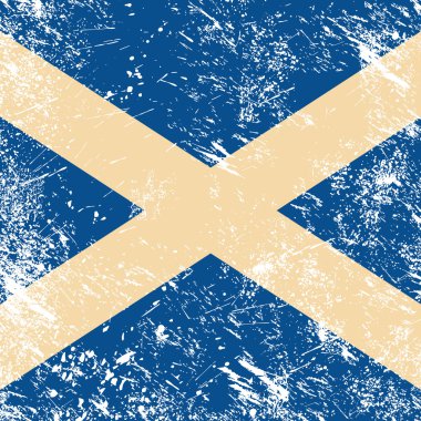 Scotland retro flag clipart