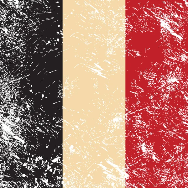 Bélgica bandera retro — Vector de stock