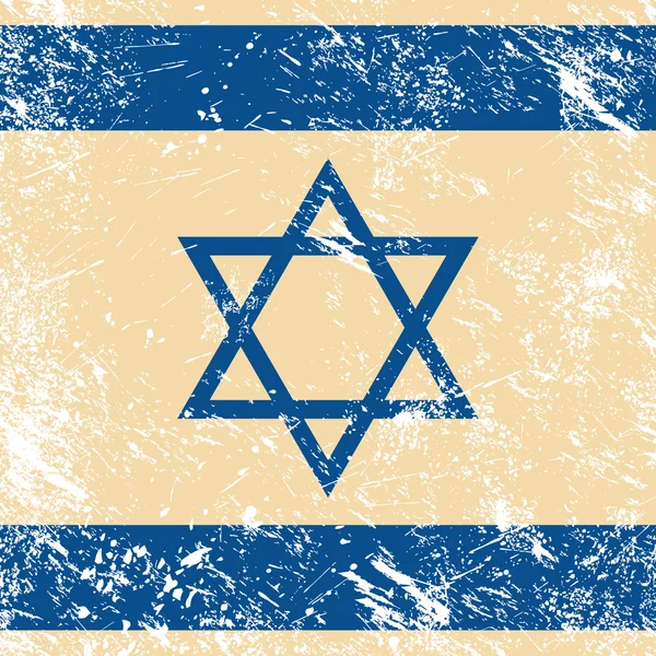 Israel bandeira retro — Vetor de Stock