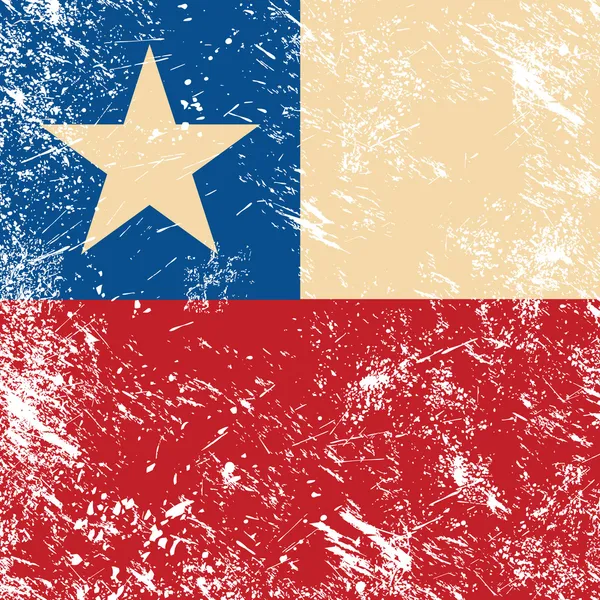 Retro vlag van Chili — Stockvector