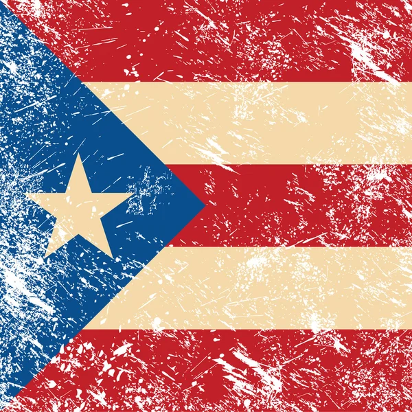Porto Riko retro bayrağı — Stok Vektör