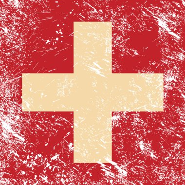 Switzerland retro flag clipart