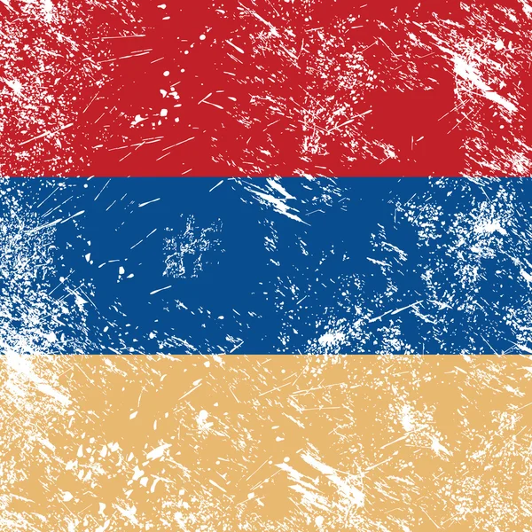 Retro vlag van Armenië — Stockvector