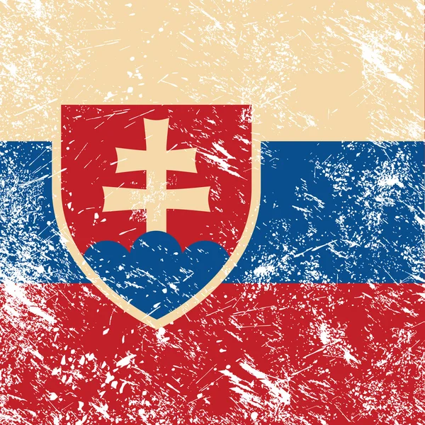Slovakia retro flag — Stock Vector