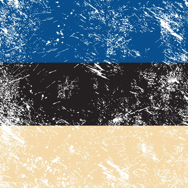 Retro vlag van Estland — Stockvector