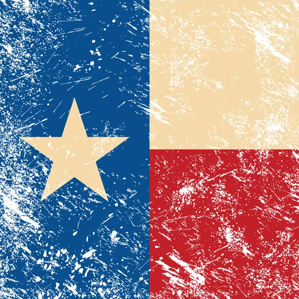Texas retro flagge — Stockvektor