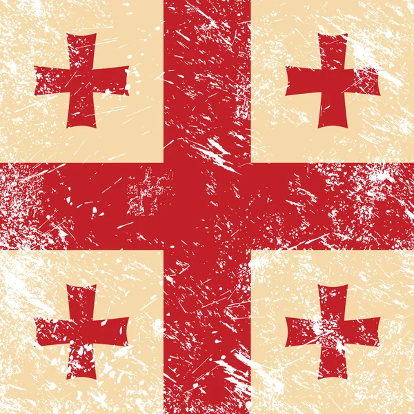 Retro vlag van Georgia — Stockvector