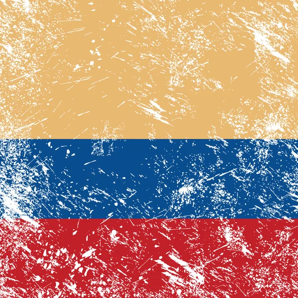 Colombia retro flag — Stock Vector