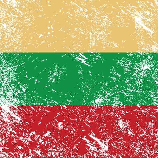 Lithuania retro flag — Stock Vector