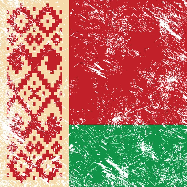 白俄罗斯复古国旗 — 图库矢量图片
