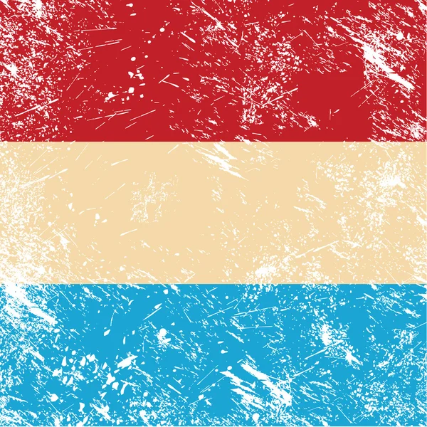 Luxemburg retro flagga — Stock vektor