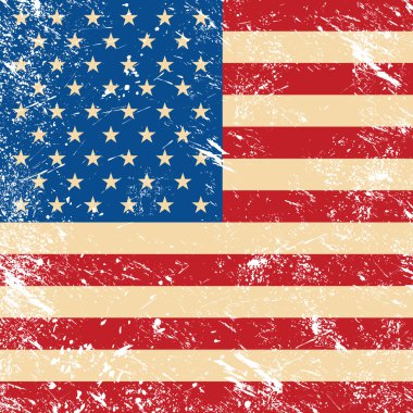 USA vintage grunge flag clipart