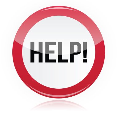 Help - problem glossy red sign clipart