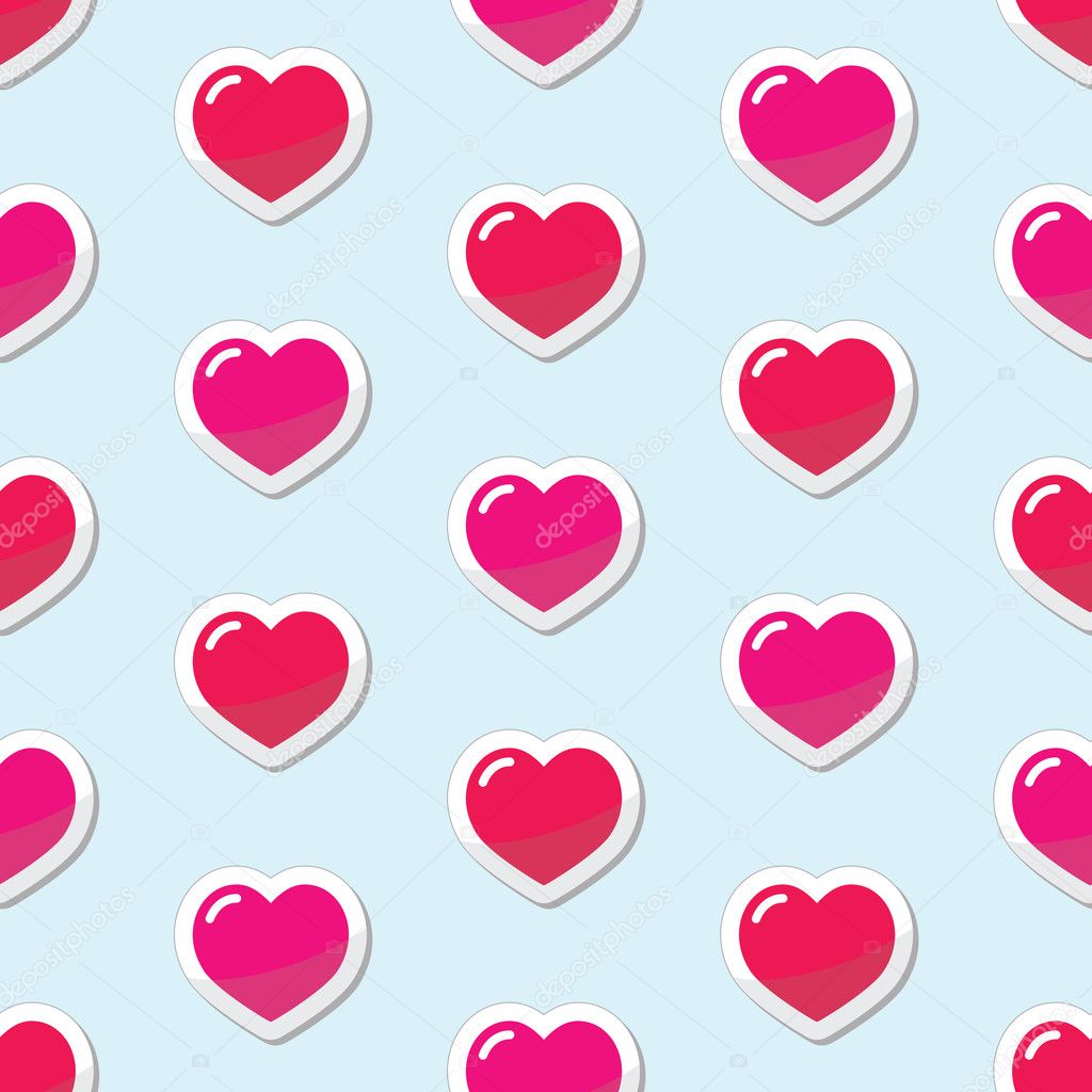Seamless Heart love background, pattern