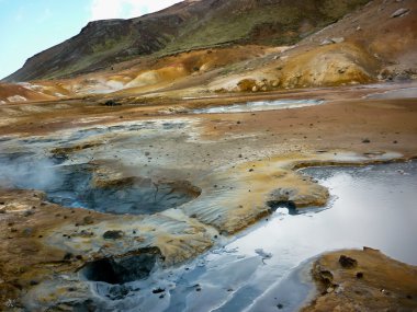 Geothermal area of seltun clipart
