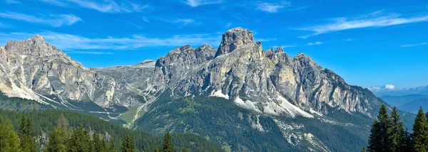 Widok sassongher, alta badia - Dolomity — Zdjęcie stockowe