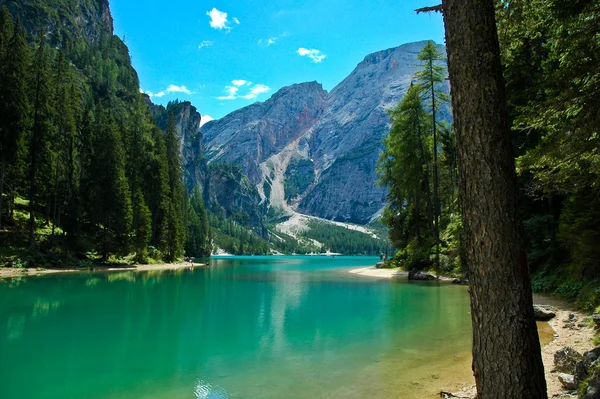 Lac de Braies, Dolomites - Italie — Photo