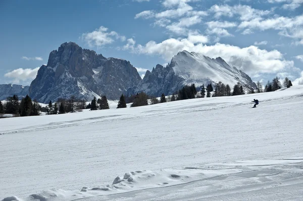 Pista de esquí, Dolomitas - Italia — Foto de Stock