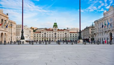 City center of Trieste, Italy clipart