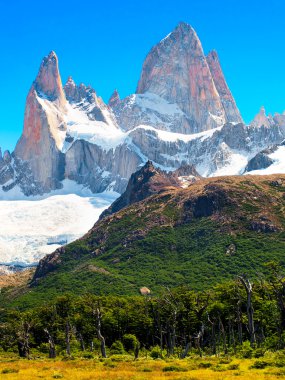 Landscape with Fitz Roy in Los Glaciares National Park, Patagonia, Argentina. clipart