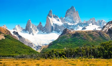 Landscape with Fitz Roy in Los Glaciares National Park, Patagonia, Argentina. clipart