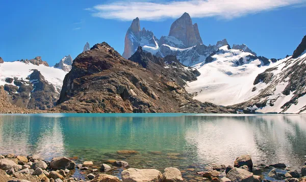 Paisagem montanhosa com Mt. Fitz Roy na Patagônia, América do Sul — Fotografia de Stock