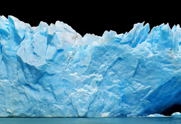 Eisberge isoliert auf schwarz — Stockfoto