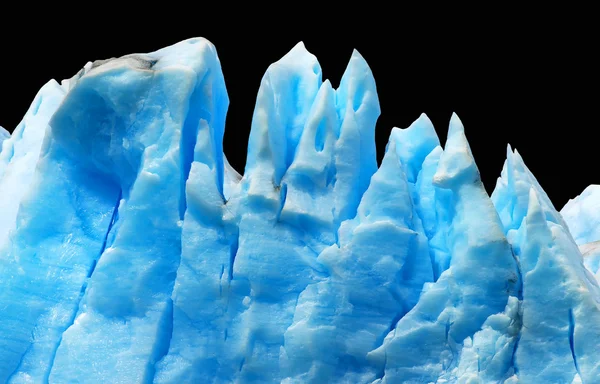 Icebergs isolés sur noir — Photo