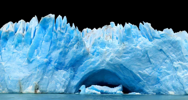 Iceberg isolati su nero — Foto Stock