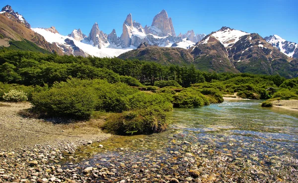 Paisagem panorâmica no Parque Nacional Los Glaciares, Patagônia, Argentina — Fotografia de Stock