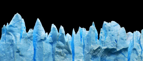Айсберги, изолированные на черном — стоковое фото