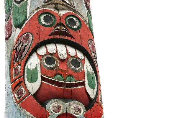 Totem Polo nella Columbia Britannica, Canada — Foto Stock