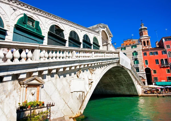 İtalya, Venedik 'te Rialto Köprüsü - Stok İmaj