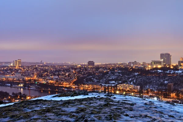 stock image Night Prague in winter