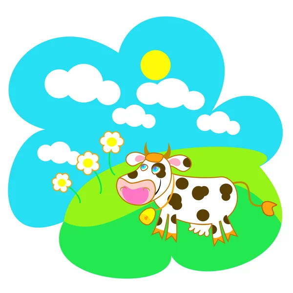 stock vector Funny cow