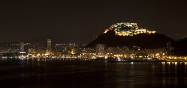 Alicante by night clipart