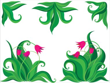 Ddecorative tulips background clipart