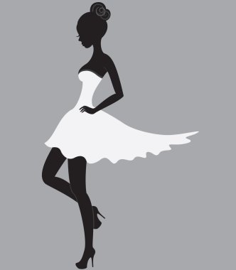 Картина, постер, плакат, фотообои "красивая девушка в белом платье", артикул 10903964