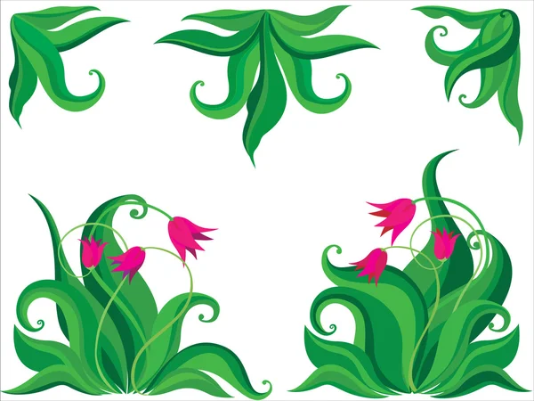 Ddecorative tulips background — Stock Vector