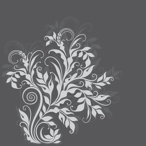 Elegant dekorativa blommiga illustration — Stock vektor