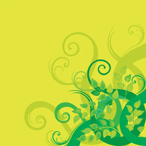 Зелений декоративний квітковий фон — стоковий вектор