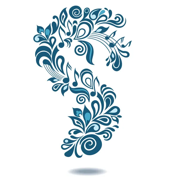 Dekoratif müzikal floral Tema