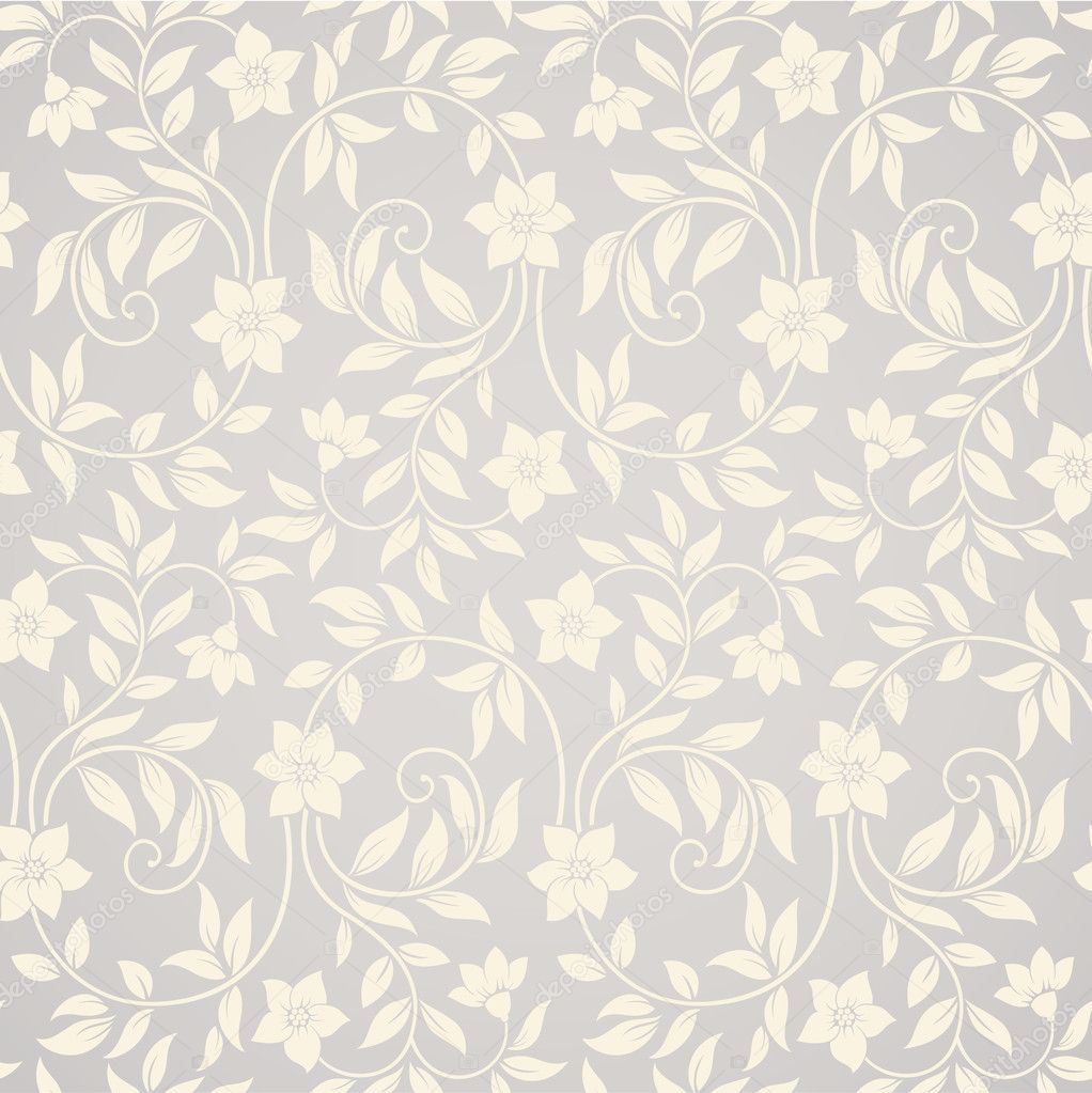 Seamless swirl floral background