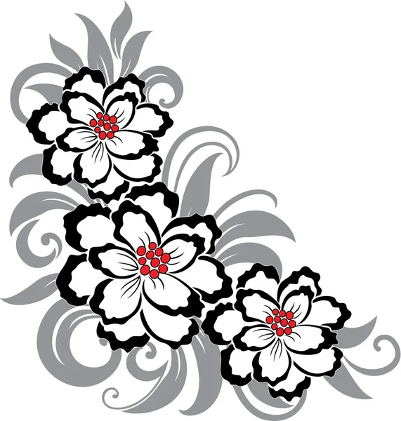 Decoratieve bloemen illustratie — Stockvector