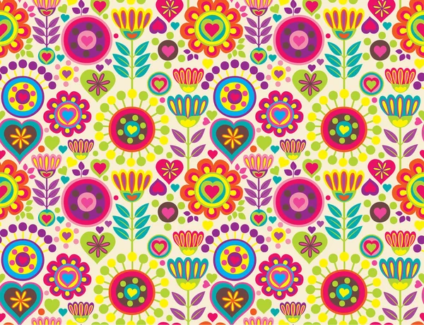 Décoratif coloré drôle motif sans couture — Image vectorielle
