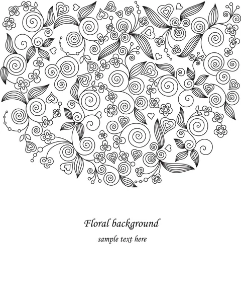 Dekorativní květinové ilustrace — Stockový vektor