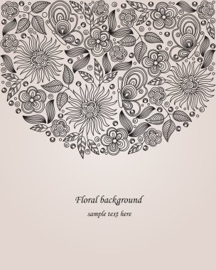 Decorative flower illustration clipart