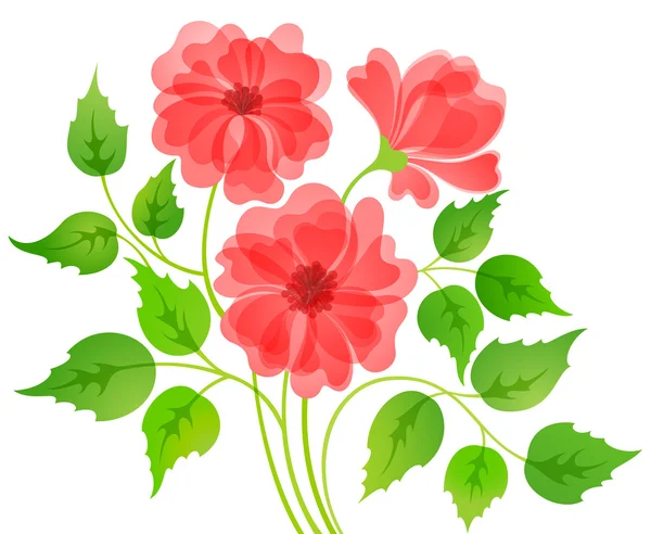Kleurrijke bloemplaat — Stockvector